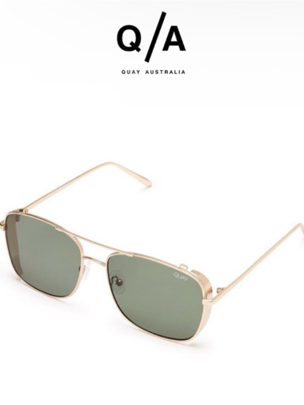 Quay Australia Weekend Warrior 122 Eyewear Temple Arm in Metallic Gold